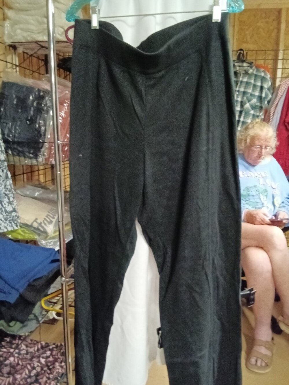 Just My Size Shaped Fit Black Pants 1X (16W)